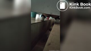 Chinese lady poops diarrhea in public toilet