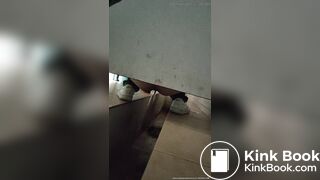 Chinese lady poops diarrhea in public toilet