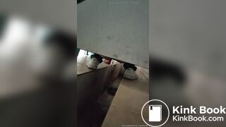 Chinese lady poops diarrhea in public toilet