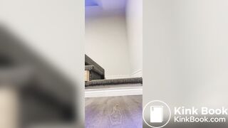 Girl pooping her red lace thong for me