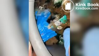 Slave cunt tasting stranger's scat