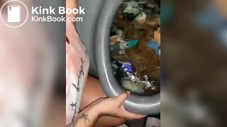 Slave cunt tasting stranger's scat