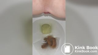 Pooping the toilet