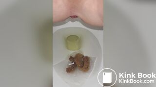 Pooping the toilet