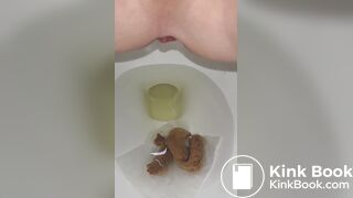 Pooping the toilet