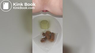 Pooping the toilet