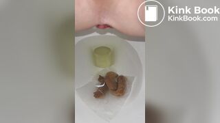 Pooping the toilet