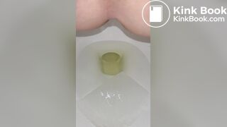 Pooping the toilet
