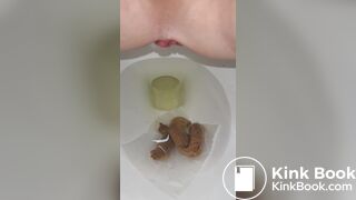 Pooping the toilet
