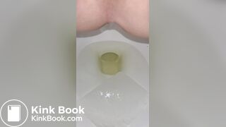 Pooping the toilet