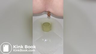 Pooping the toilet