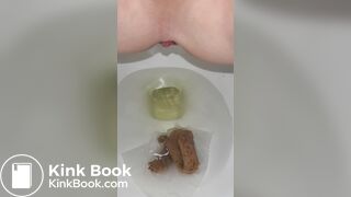 Pooping the toilet