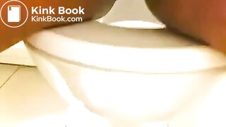 Ebony toilet poop - video 9