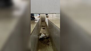 Diarrhea pooping in Chinese female toilet