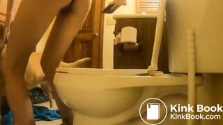 model shitting in the bathroom #2