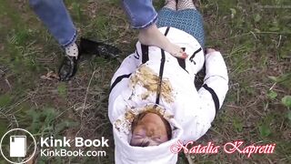 How we fun with slave girl Kat in the forest