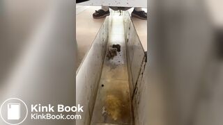 Chinese girl ditch toilet poop - video 3