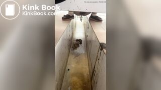 Chinese girl ditch toilet poop - video 3
