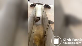 Chinese girl ditch toilet poop - video 3