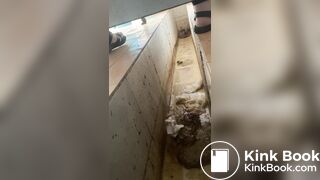 Chinese girl ditch toilet poop - video 3