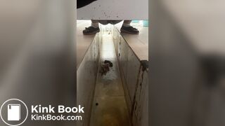 Chinese girl ditch toilet poop - video 3