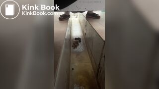 Chinese girl ditch toilet poop - video 3
