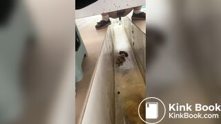 Chinese girl ditch toilet poop - video 3