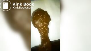 Girl spreads ass shits diarrhea