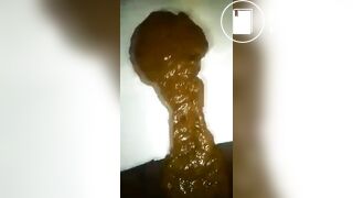Girl spreads ass shits diarrhea