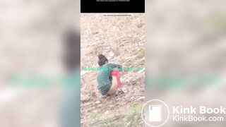 Village girl outdoor shitting video