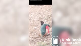 Village girl outdoor shitting video