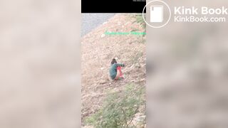 Village girl outdoor shitting video