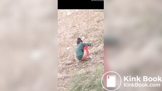 Village girl outdoor shitting video