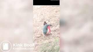 Village girl outdoor shitting video
