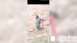 Village girl outdoor shitting video