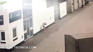 Girl poo on wall
