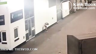 Girl poo on wall