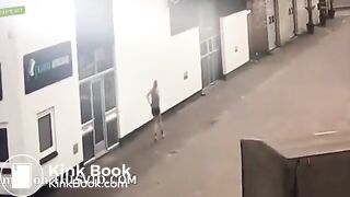 Girl poo on wall