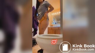 Hot Latina pooping toilet compilation (MUST WATCH)