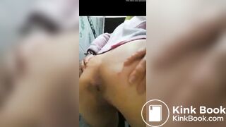 Hijab girl runny farty shit