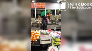Lady caught shoplifting takes a shit