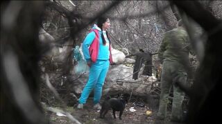 Girl Outdoor pooping voyeur - video 3
