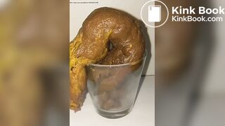 Japanese Twitter Girl Glass Cup Big Long Poop