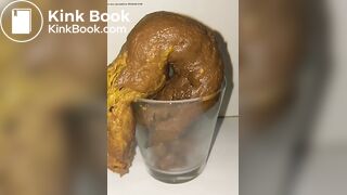 Japanese Twitter Girl Glass Cup Big Long Poop