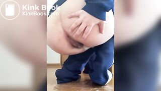 Japanese Twitter College Girl Big Long Poop - video 2