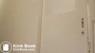 Girl receives enema during group yoga