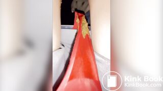 Sloppy shit in the car