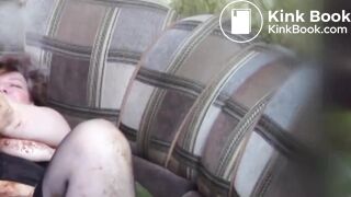 Fisting and blowjob with shit, masturbate and cum - all