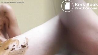 Fisting and blowjob with shit, masturbate and cum - all