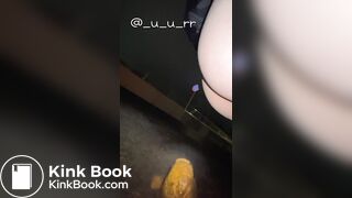Japanese Twitter Girl Outside Big Long Poop - video 3